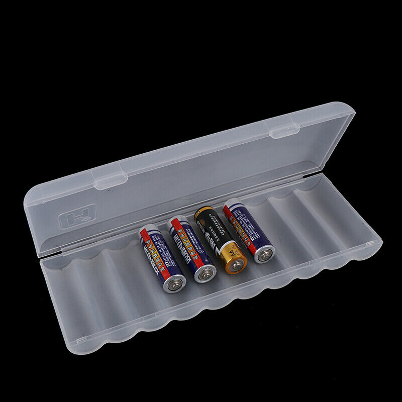1PC White 10 Grid Battery Holder Organizer Container AA Batteries Storage  Lt