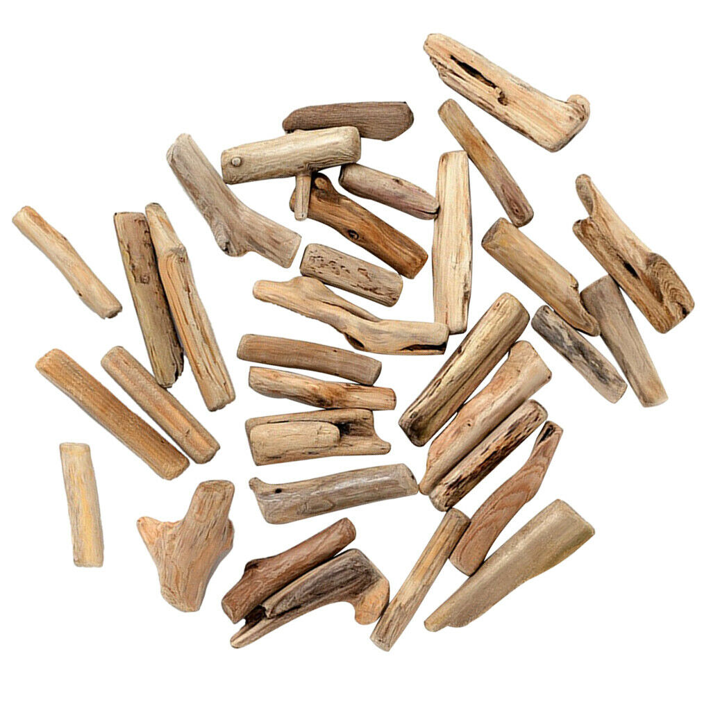 50 Pcs Natural Driftwood Wood Slices Driftwood Wood Pieces for DIY