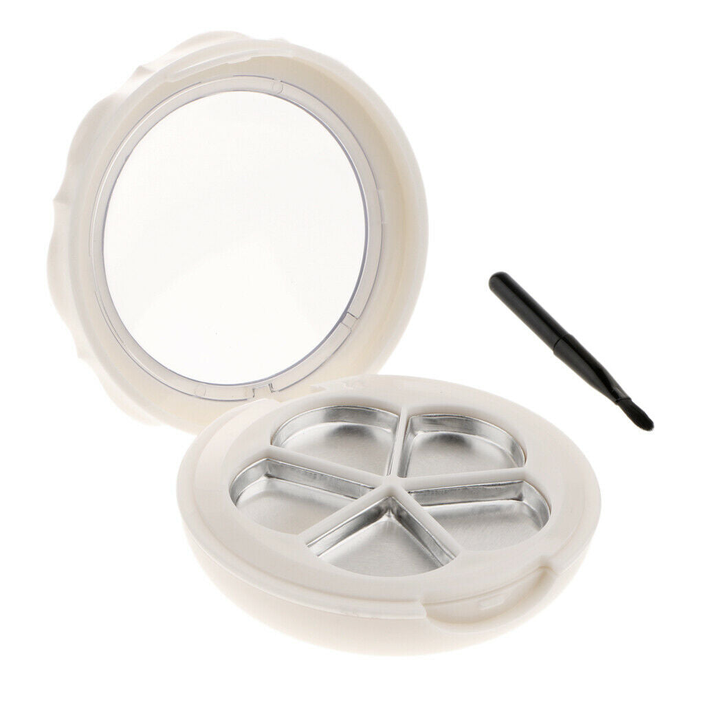2x Empty Makeup Palette Powder Eyeshadow Blush Lip Gloss DIY Case White/Pink