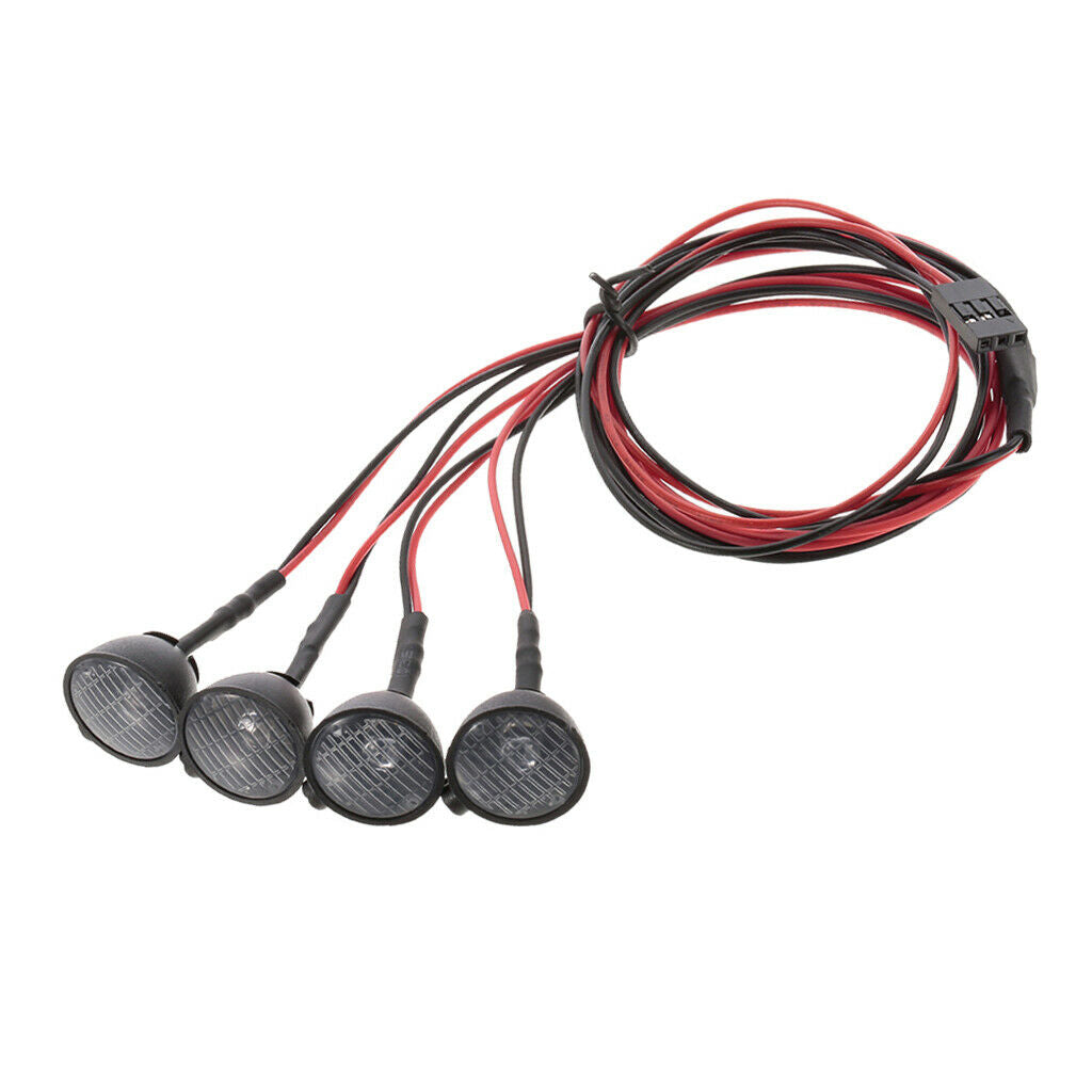 4pcs 1:10 RC Car LED Lights for   Hsp Redcat   Axial scx10 D90 Hpi