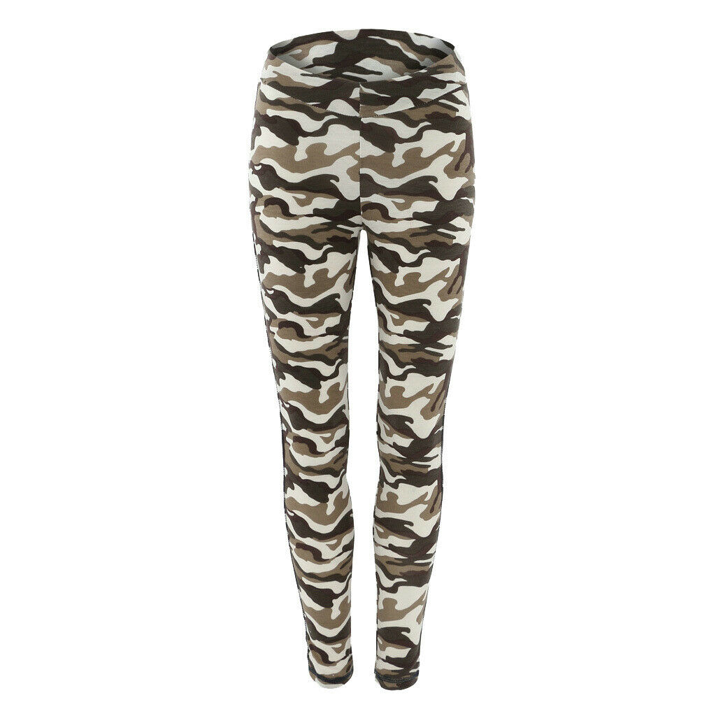 Ladies Women Yoga Compression Leggings Fitness Pants Camouflage Printed M