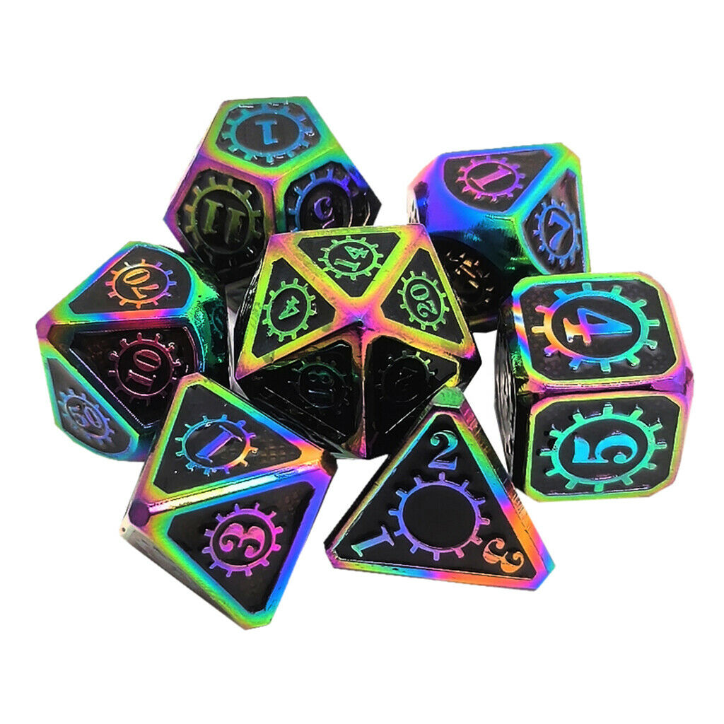 Polyhedral Zinc Alloy Dice for Dragon Scales RPG Board Games Dices 18