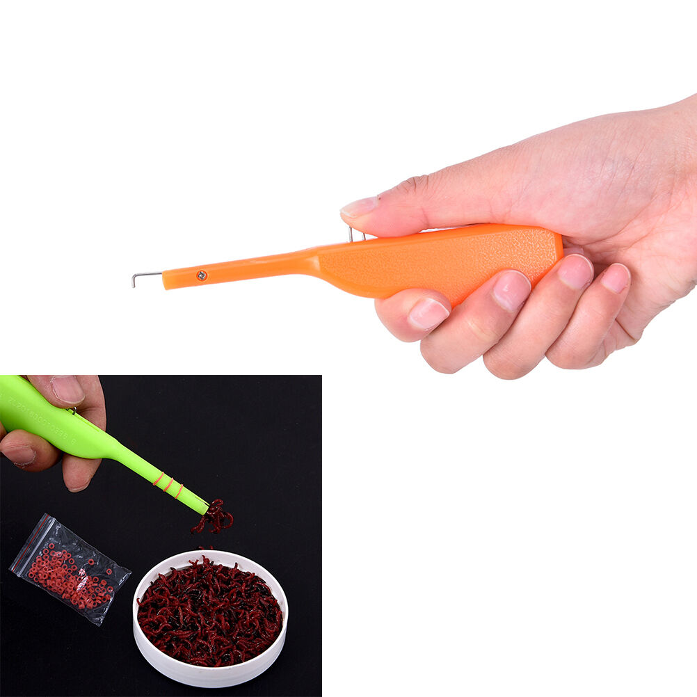 Red Worms Bait Bander Tool with Bands Coarse Pellet Fishing Terminal TacklesADD