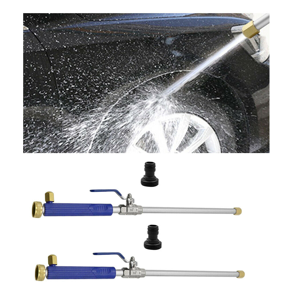 2Pcs Metal High Pressure Washer Water Gun Wand Attachment Outdoor Washing