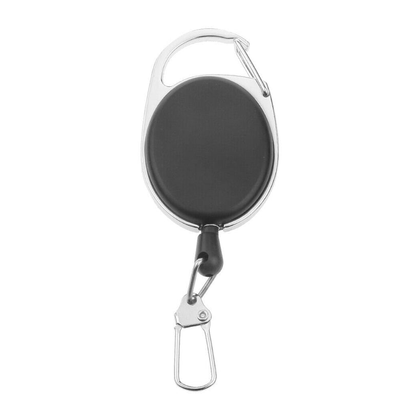 3pack Black Key Retractor Holder Anglers Keychain Plastic 65x35mm Fashion