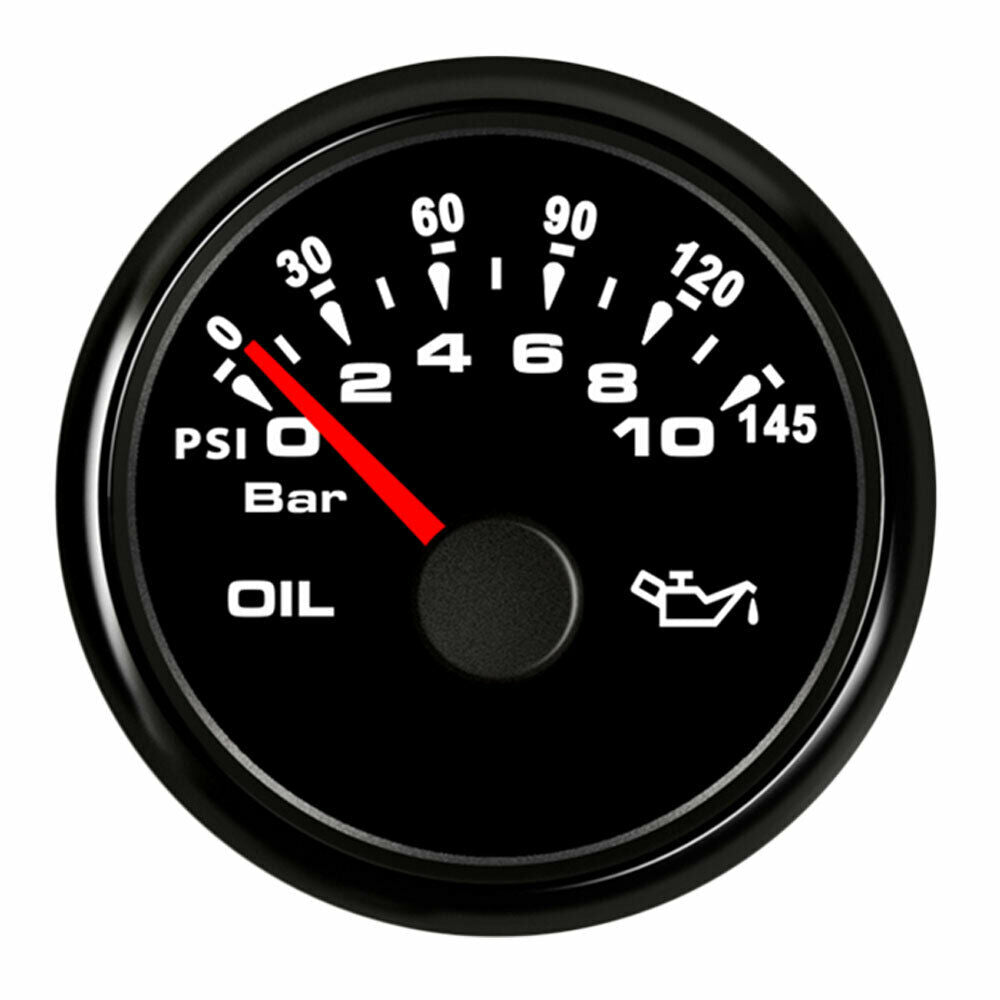 2-1/16â€³ oil pressure gauge with sender 10-184ohm for car marine ATV 7 color led