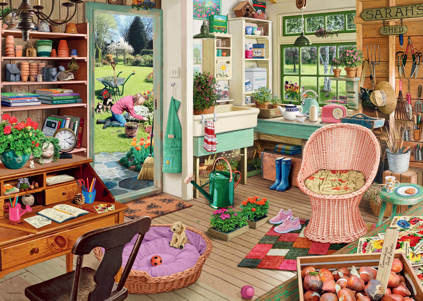 16767 Ravensburger My Haven No 8, The Garden Shed Jigsaw Puzzle 1000pc Age 12yr+