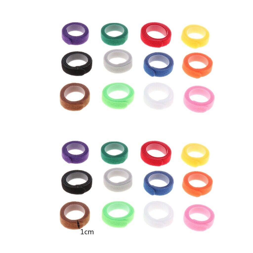 24x Adjustable Reusable Puppy Identification ID Collars Pet Bands 12 Colors