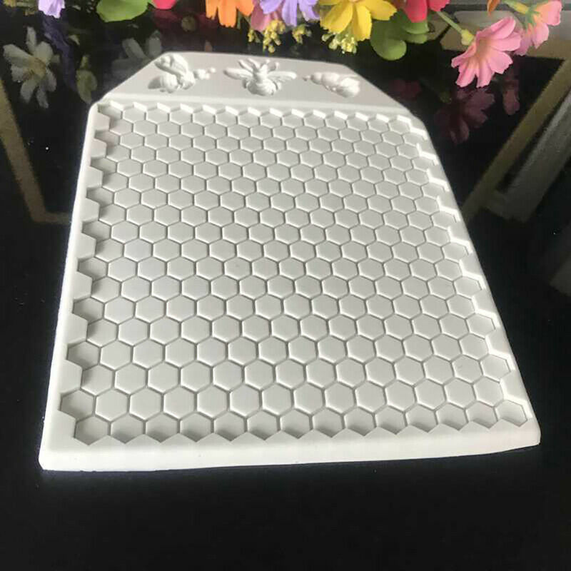 Bees Honeycomb Mold Textured Silicone Fondant Decorating Chocolate Cake MoulBDA