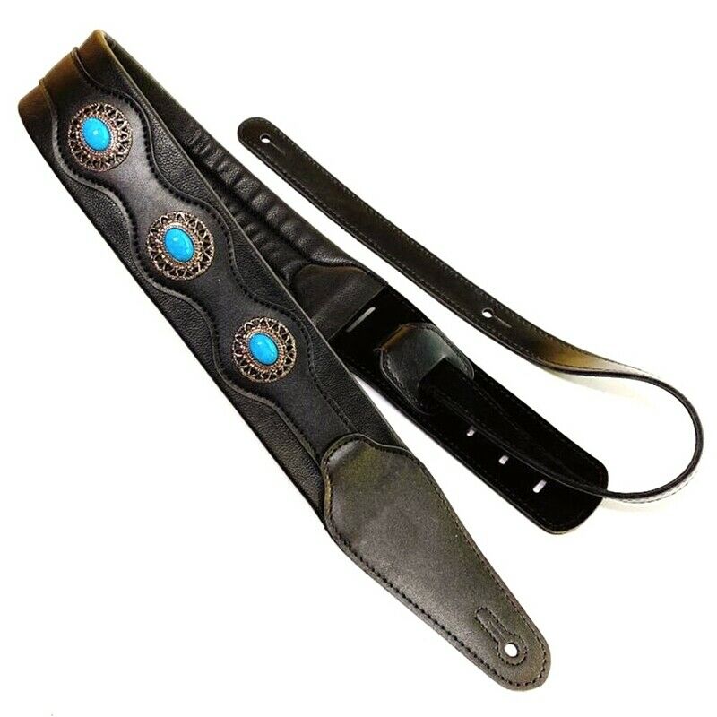 Guitar Strap Ethnic Style Leather Adjustable Acoustic Electric Bass Strap GuF3H4