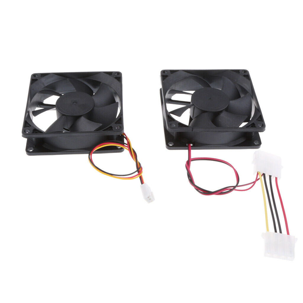 4 x12V 3Pin 80mm Mini 8cm Fan Silent Computer Cooler Cooling Fan PC