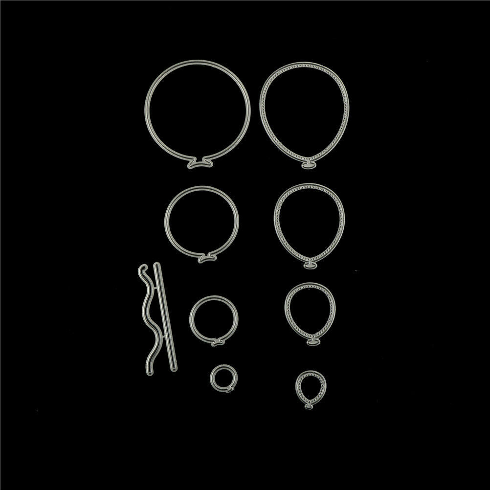 Customized 9pcs Balloons Scrapbooking Cutting Die Book Photo Album Art Car.l8