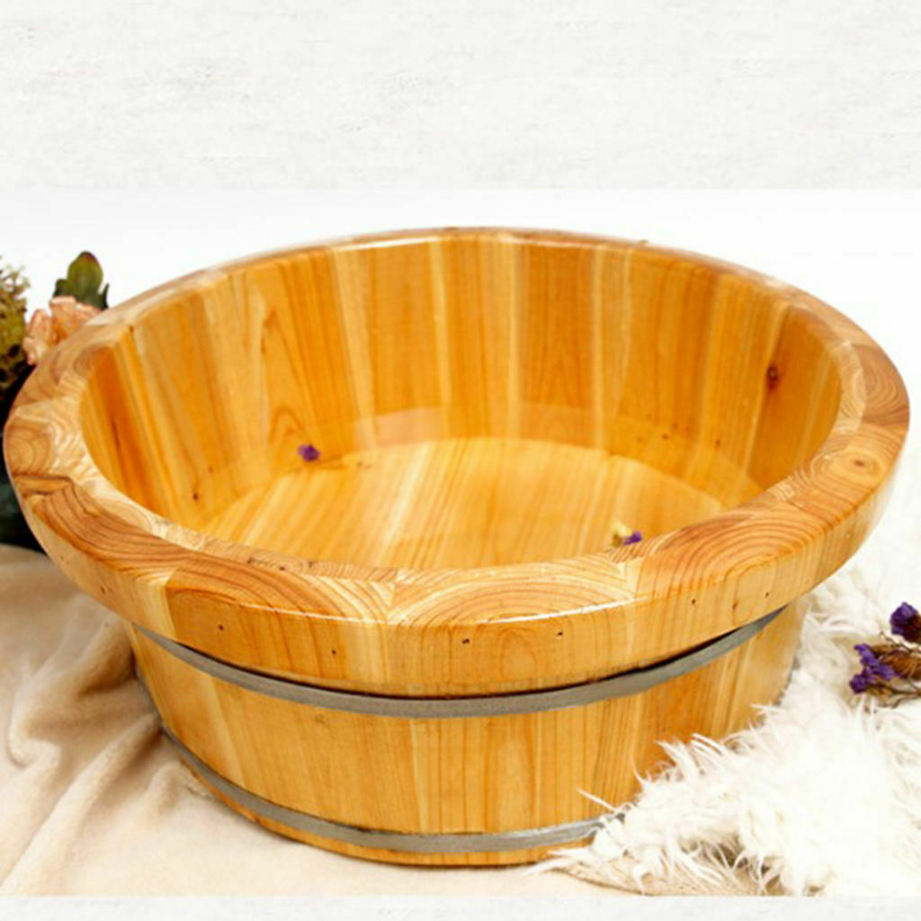 Cedar Wooden Foot Basin for Washing Spa Sauna Soak Removal Fatigue Relieving