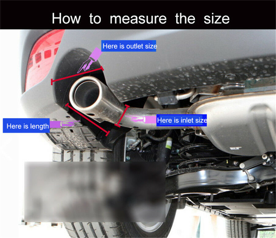 Universal Carbon Fiber Exhaust Tip 63MM IN-89MM OUT Universal Muffler Tip