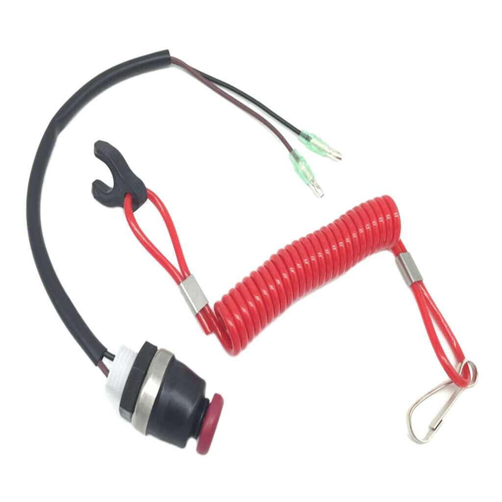 Motorcycle Scooter ATV Boat Engine Kill Stop Switch Safety Rope Lanyard