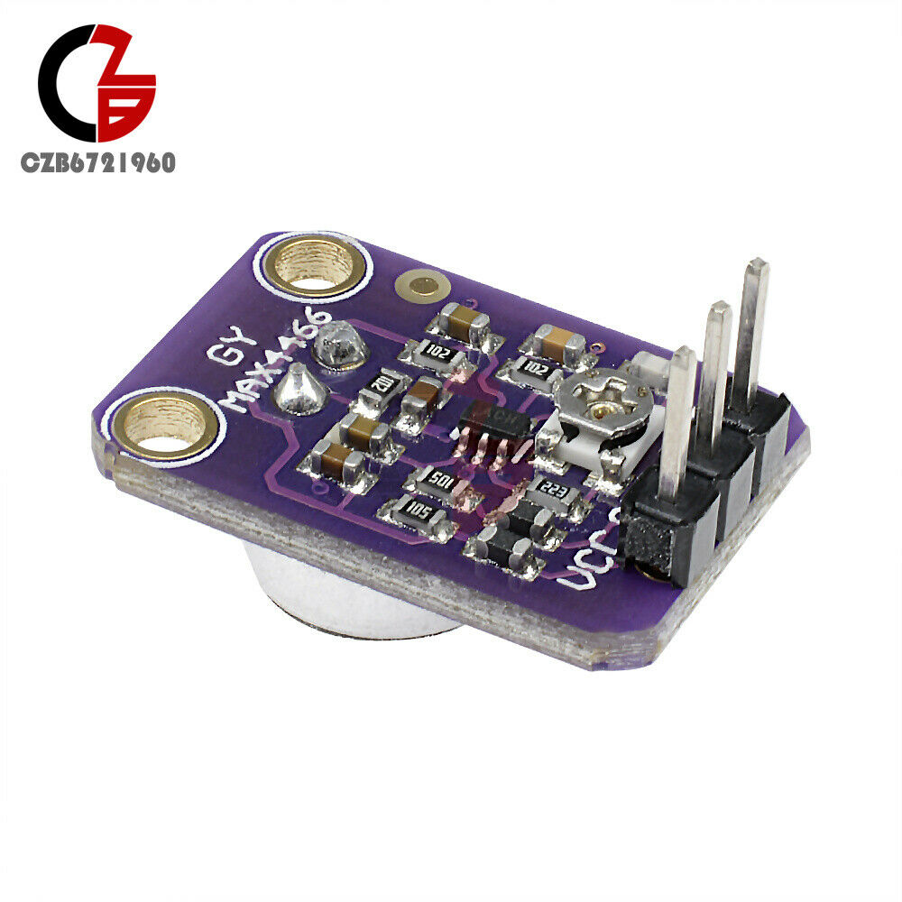 2PCS GY-MAX4466 Electret Microphone Mic Amplifier w/ Adjustable Gain for Arduino