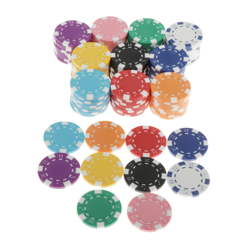 100pcs 4cm Casino Supply Board Games Blank Chips Token Party Table Game