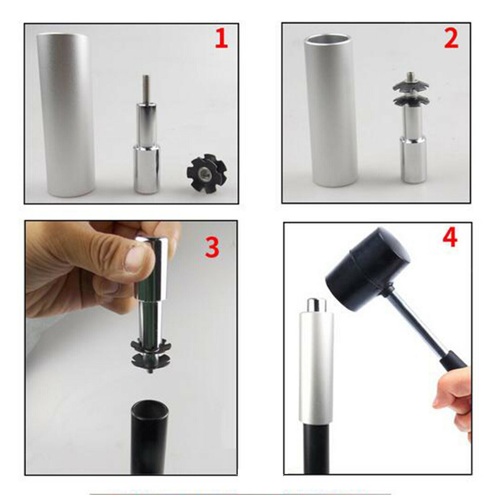 Bicycle Fork Star Nut Installation Tool Driver with Hammer Cycling MTB Bike