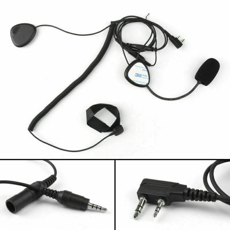 Finger P Motorcycle Helmet Headset MIC for Radio Kenwood Retevis TYT Baofeng CA