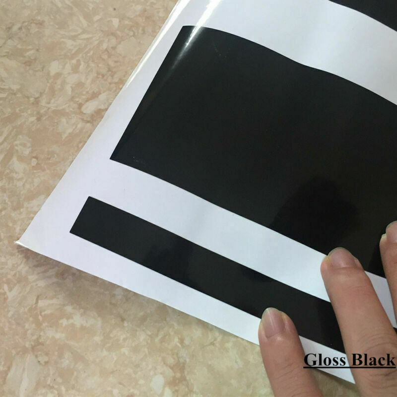 Universal Auto Car Body Side Stripes Skirt Graphics Decals Stickers Glossy Black