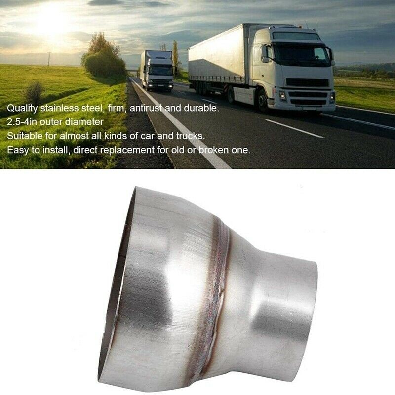 Exhaust Adapter Pipe,2.5-4 Inch Universal Stainless Steel Turbo Exhaust ReduX6D2