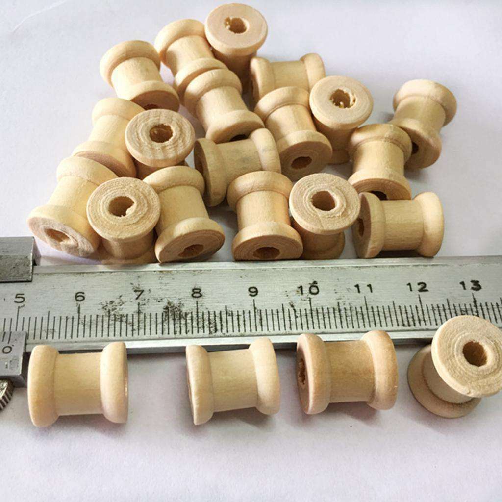 100x Mini Tools Empty Spools for Thread String Ribbons Craft&Floss 14mmx12mm