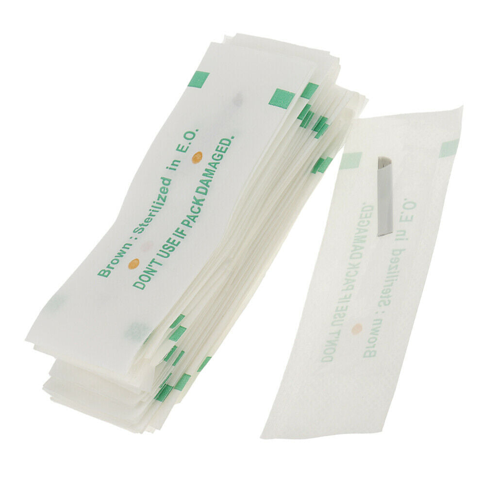 Manual Tattoo Pen Eyebrow Makeup Machine +50pcs 12 Pin Microblading Needles