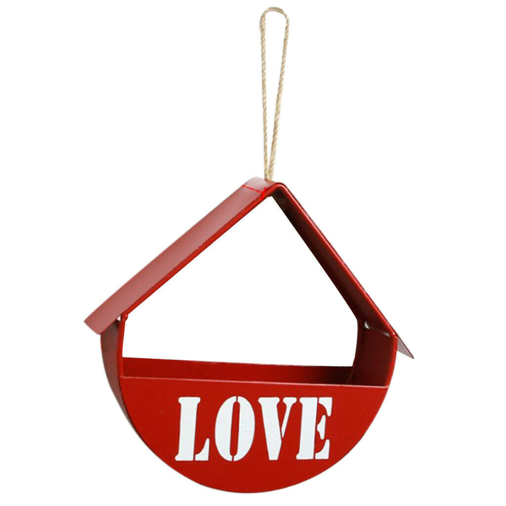 Wall Hanging Flower Basket Plant Pot Home Balcony Decor Red House
