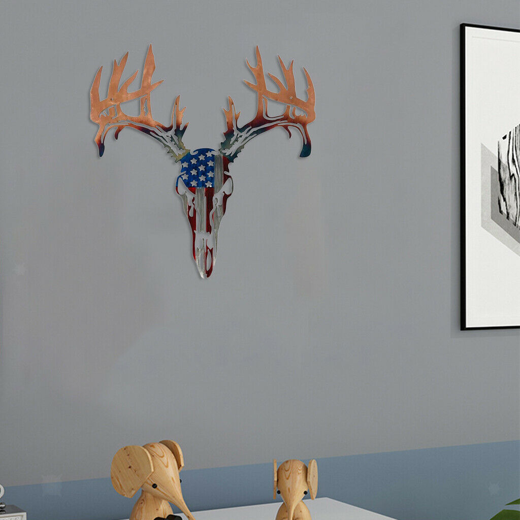 Art Deer Head Animal Wall Hanging Ornament Morden Crafts for Home Office