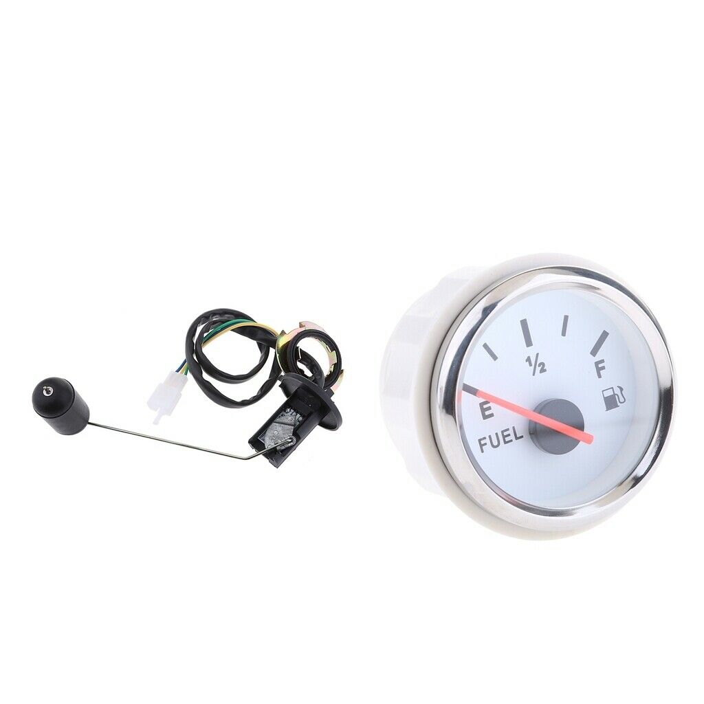 2" 52mm Motor Type Fuel Level Gauge + Fuel Tank Sensor E-1/2-F Pointer Kits