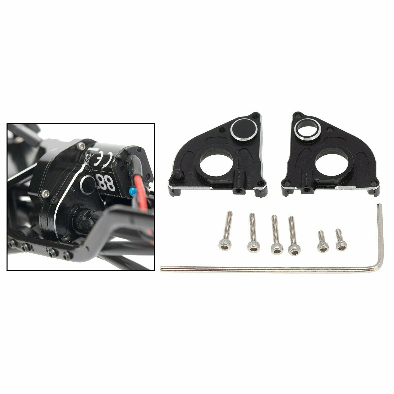 Alloy Gearbox Shell Medium Gear Housing Cover for 1/24 Axial SCX24 90081 RC Car