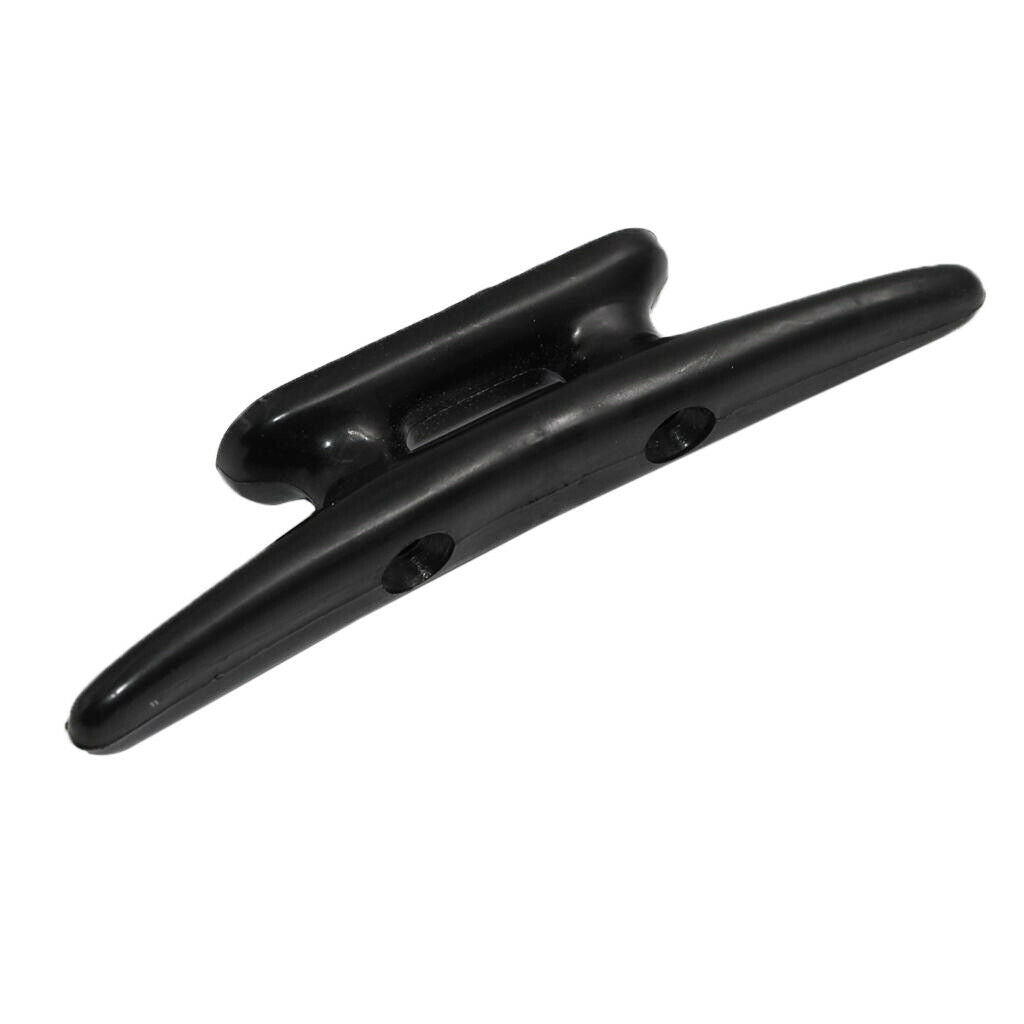 Boat Marine or Dock Cleats Heavy Duty Black Nylon 5 inch Open Base Cleat
