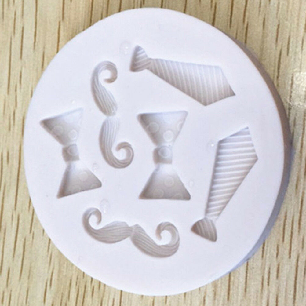 Silicone Beards Mustache Bow Tie Fondant Moulds Cake Sugarcrafts Chocolate Molds