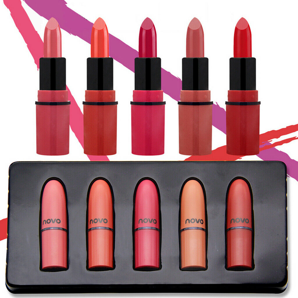5 PCS Fashion Long Lasting Matte Lipstick Non-stick Cup Waterproof Lip Balm Set