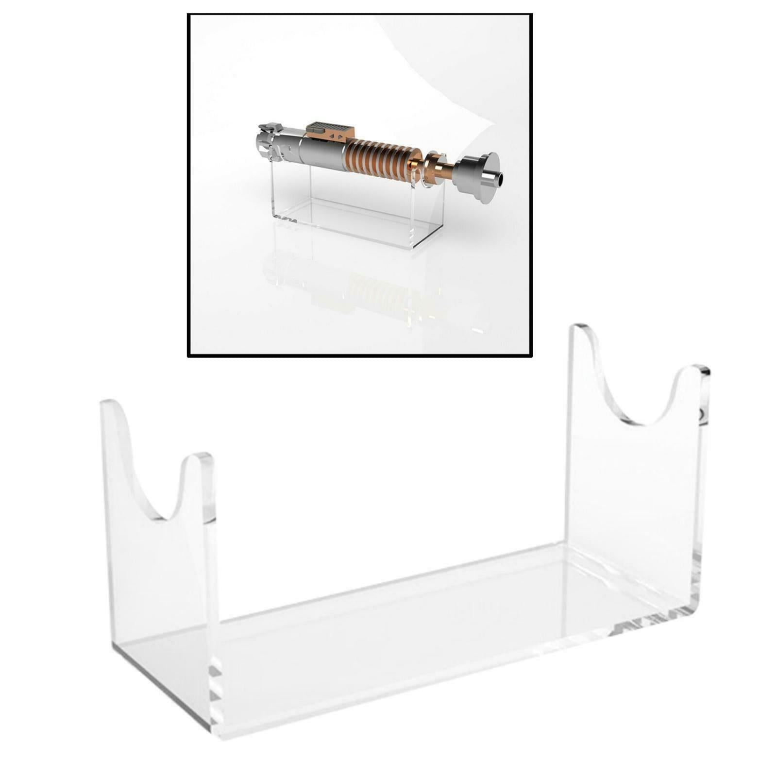 Clear Acrylic Display Stand Sword Lightsaber Holder for Collection 17x7x8cm