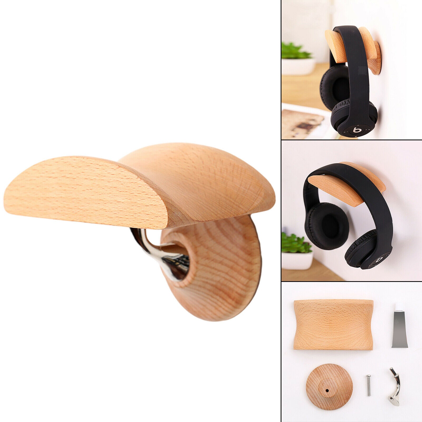 PC Gaming Headset Holder Wooden headset holder to organize the