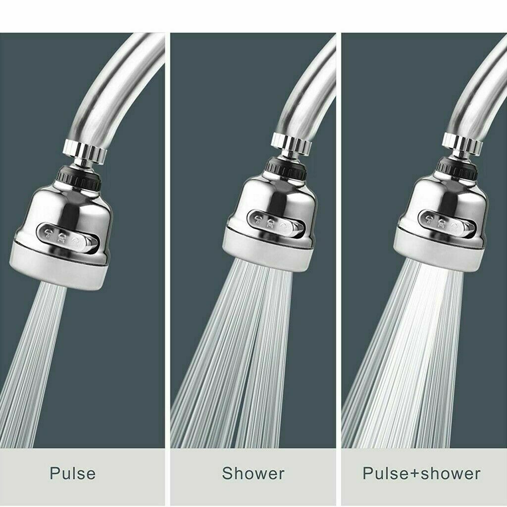 Rotatable Faucet Sprayer Head Anti Splash Tap Booster Shower Water Saving