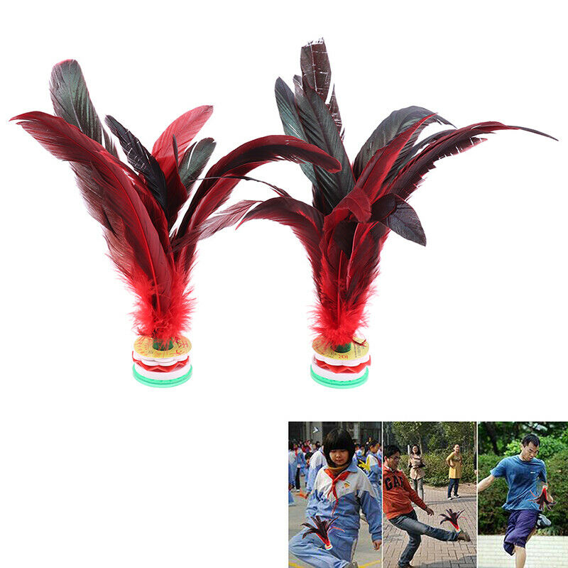 2PCS China Jianzi Colorful Fancy Feather Shuttlecock for Fitness Entertai.l8