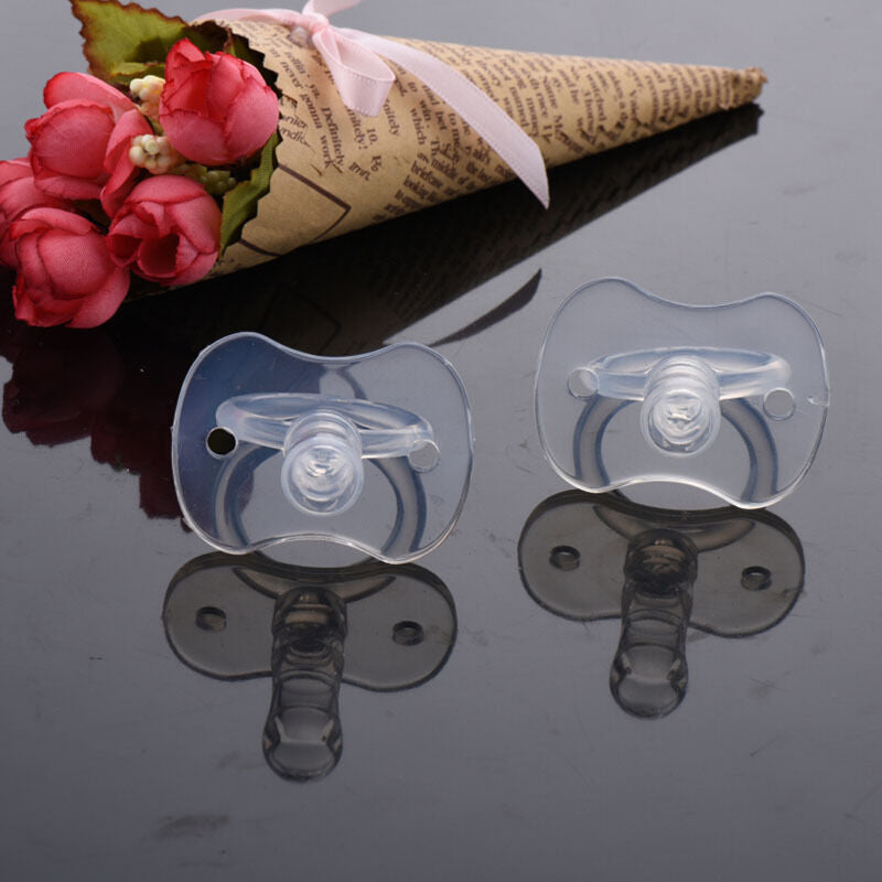 1 Pcs Newborns Baby Pacifiers Safety Soft Silicone Bite Gags Pacifier Care_DD