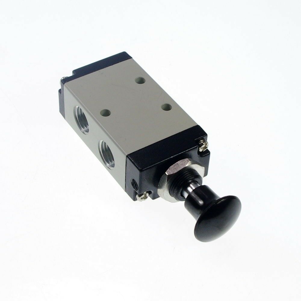 1PCS 5 port 2 pos 3/8" BSPT Hand Operated Air Valve Hand Return Manual Control