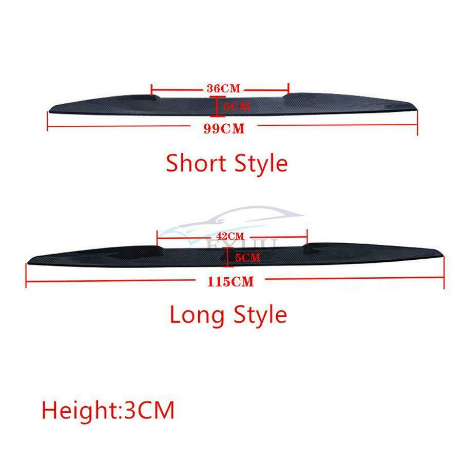 1PC 99CM Universal Carbon Fiber Color Car Trunk Spoiler Lip Wing Tail Decoration