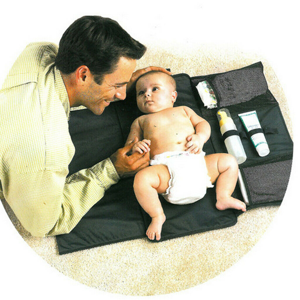 Baby Diaper Nappy Foldable Changing Mat Mummy Hand Bag Nappy Storage Holder