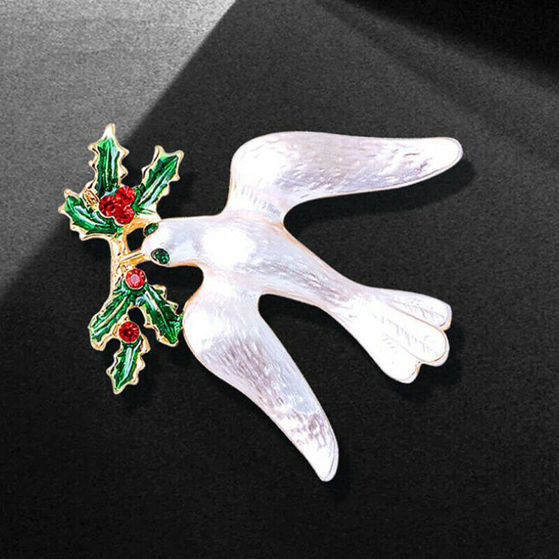 Peace Dove Brooch Fashion Trend Bird Pigeon Neutral Brooch Pin Buckle JewelrBDA