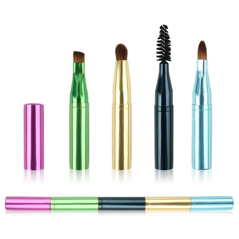 Makeup Brushes 4 Head Makeup Brush Retractable Metal Eye Eyeshadow Brush SetDD