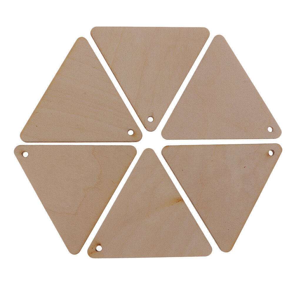 20x Unfinished Triangle Blank Wooden Gift Tags for Wedding Decoration 60mm