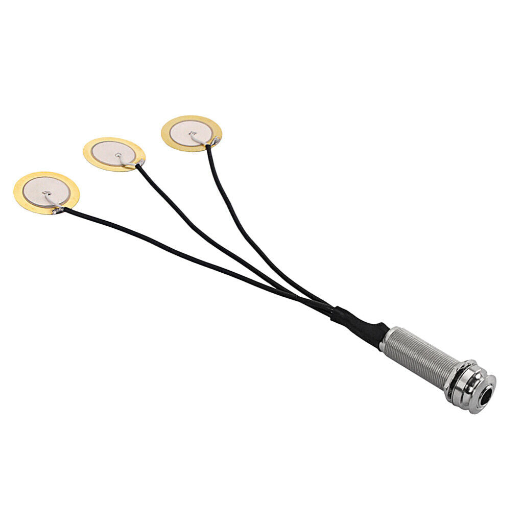 1pc Guitar Piezo Pickup 3 Transducer 27mm for Violin Ukulele Mandolin Banjo