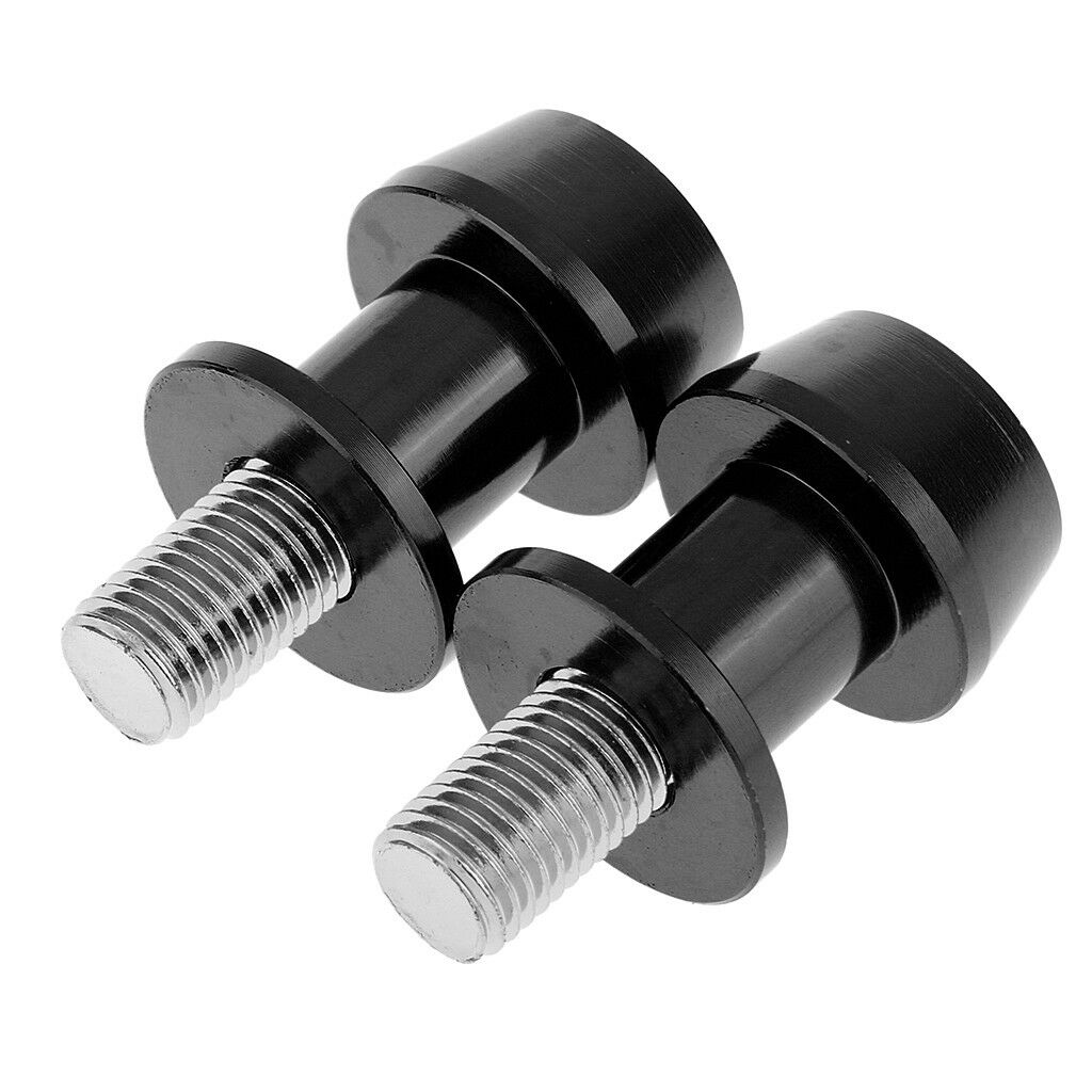 2x Swingarm Spools Slider 10mm for Kawasaki  250 ER6 Z 250 ER6F Black