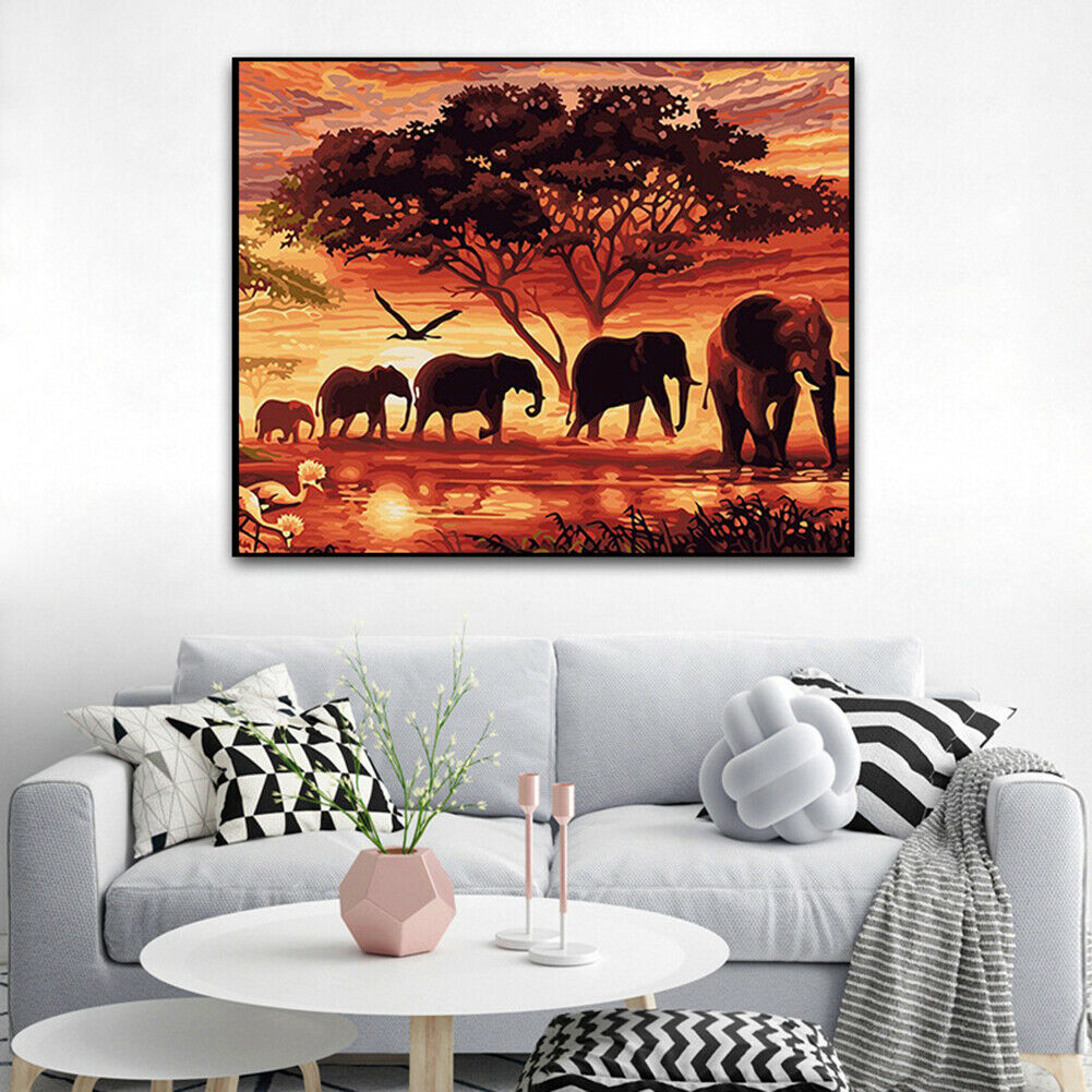 Scenery DIY Paint By Number Kit Digital Oil Painting On Canvas Art Home Decor