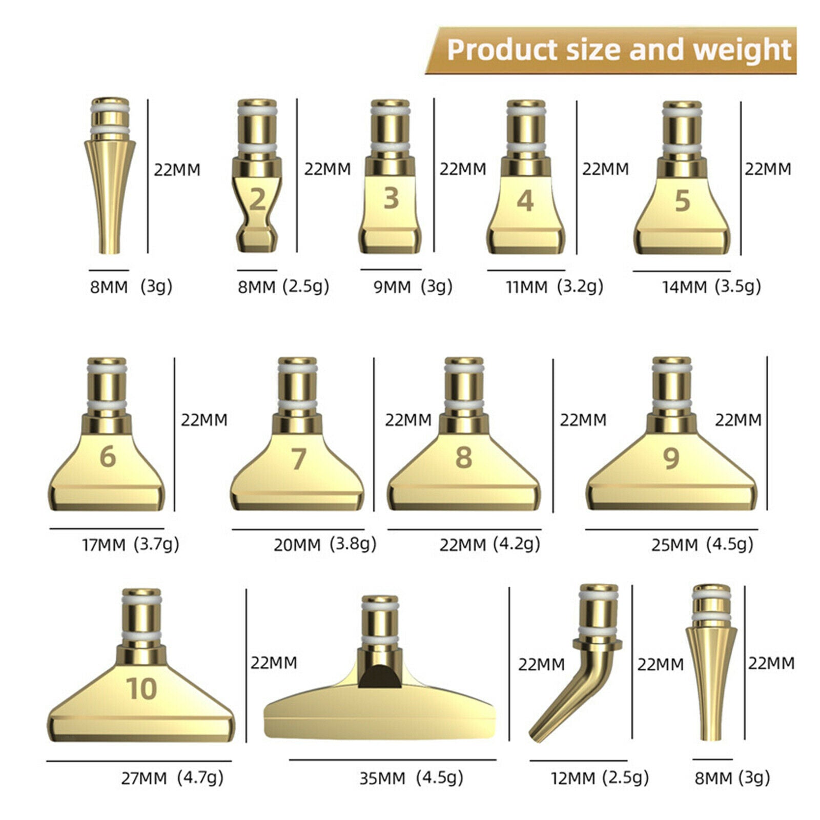 Multi Placer Kit Metal Square Drill Pen Heads for Drill Pen Tips Accessories