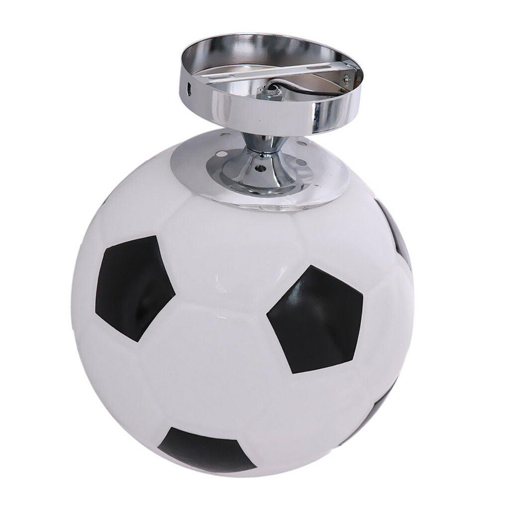 Kids Glass Football Lampshade Study Bedroom Living Room Ceiling Soccer Lamp